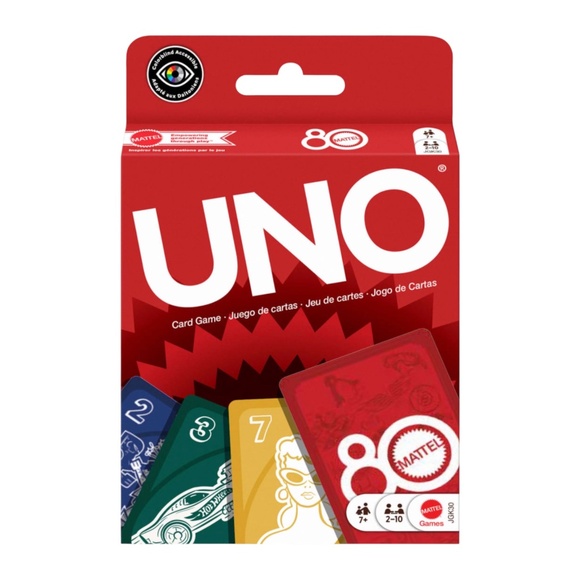 Mattel UNO Mattel 80th Ruby Red Card Game - Picture 1 of 5